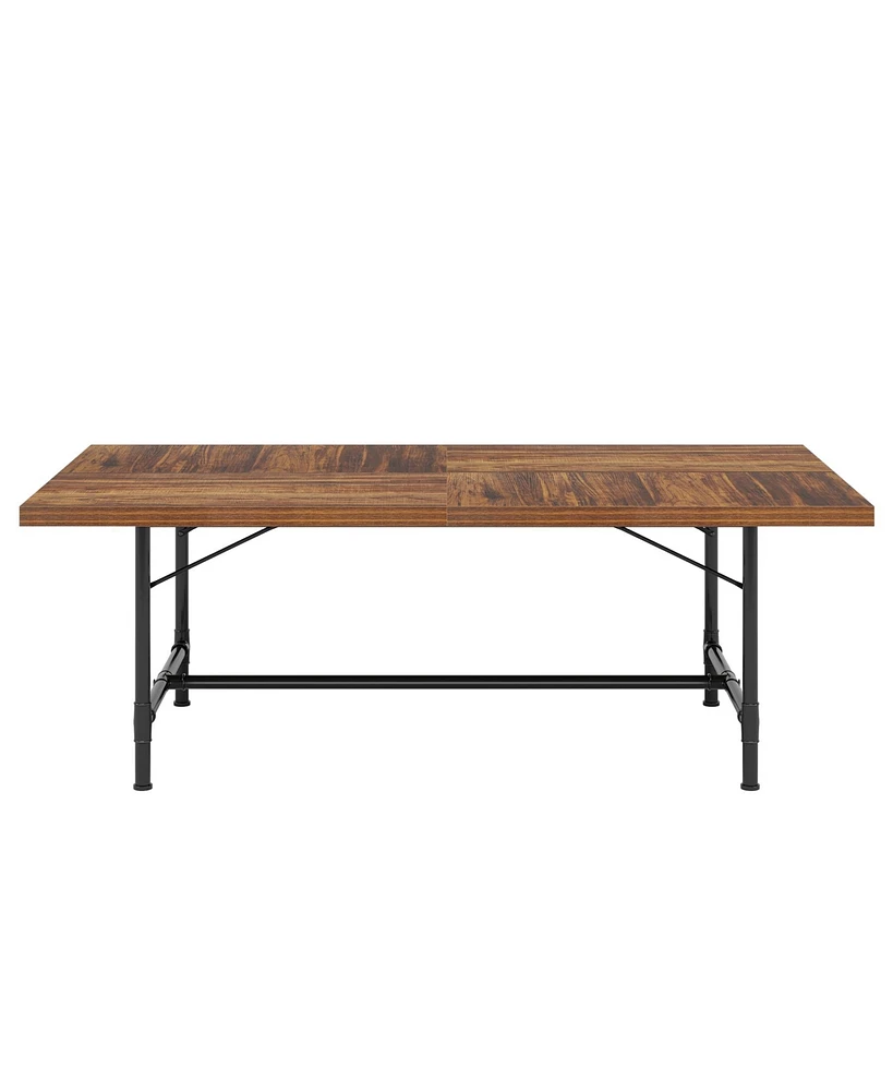 Tribesigns 6FT Conference Table, Rustic Rectangle 70.8" W x 35.4" D Meeting Table, Industrial Seminar Table Boardroom Desk for Office Meeting Conferen