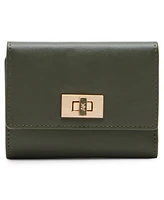 Anne Klein Women's Flap with Enamel Turn Lock Wallet