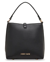 Anne Klein Women's Sculpted Buckle Bucket Bag