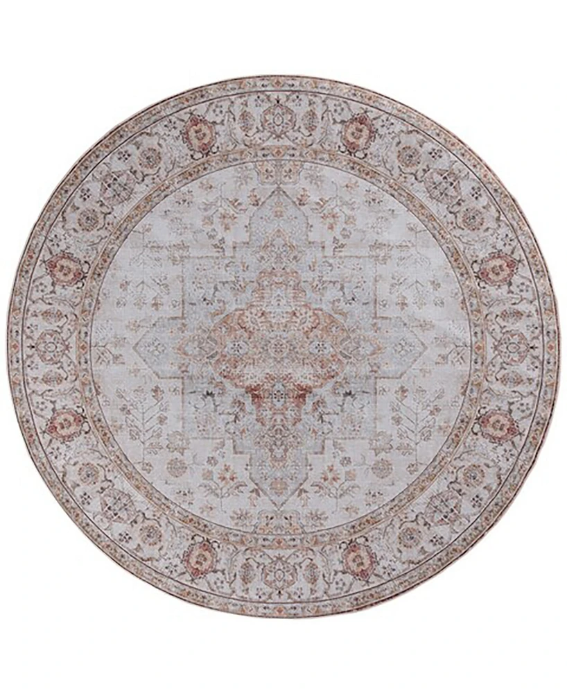 Safavieh Tucson Washable TSN105F 5'x5' Round Area Rug