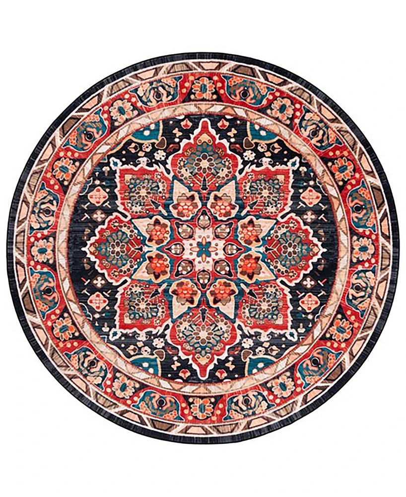 Safavieh Riviera Washable RIV155Q 6'7"x6'7" Round Area Rug