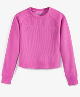 Champion Big Girls Active Ribbed Crewneck Sweatshirt