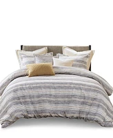 Madison Park Signature Oasis Oversized Chenille Jacquard Striped -Pc. Comforter Set