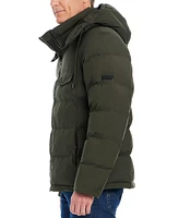 Vince Camuto Men's Hooded Stretch Zip-Front Puffer Coat