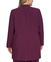 Calvin Klein Plus Collarless Open-Front Jacket