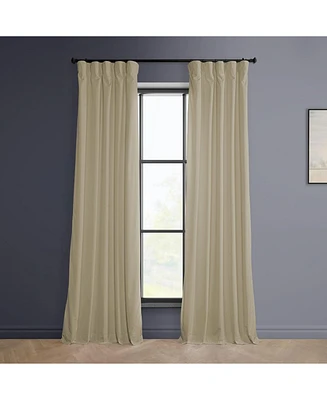Half Price Drapes Light Beige Heritage Plush Velvet Room Darkening Curtain