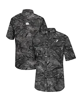 Colosseum Men's Charcoal Providence Friars Realtree Aspect Charter Full-Button Fishing Shirt