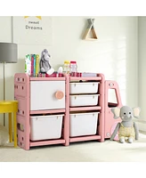 Costway Kids Toy Storage Organizer Toddler Playroom Furniture