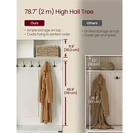 Slickblue Farmhouse Style Hall Tree – Rustic Charm with Functional Storage for Entryways