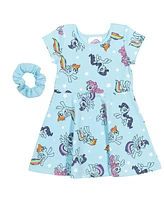 My Little Pony Toddler Girls Short Sleeve Dress with Scrunchy [SizeDescription1]