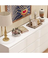 Famapy 9-Drawer White Paint Finish Dresser Chest of Drawers