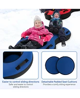 Sugift 80 Inch 2-Person Inflatable Snow Sled for Kids and Adults