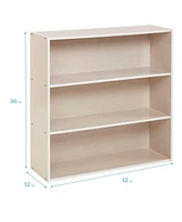 ECR4Kids Streamline 3-Shelf Storage Cabinet, 36in, White Wash