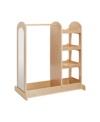 ECR4Kids Dress Up Center with Mirrors, Natural