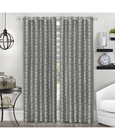 Kate Aurora Safari Living 2 Piece Python Room Darkening Grommet Top Curtain Panels