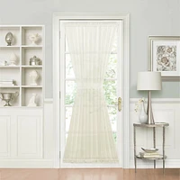 Kate Aurora Luxurious Batiste Sheer French Door Curtain Panel With Tieback