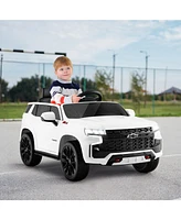 Gymax 12V Kids Ride On Car Chevrolet Tahoe Electric Truck Suv Remote w/ Light & Music