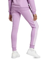 adidas Women's 3-Stripe Cotton Fleece Sweatpant Jogger