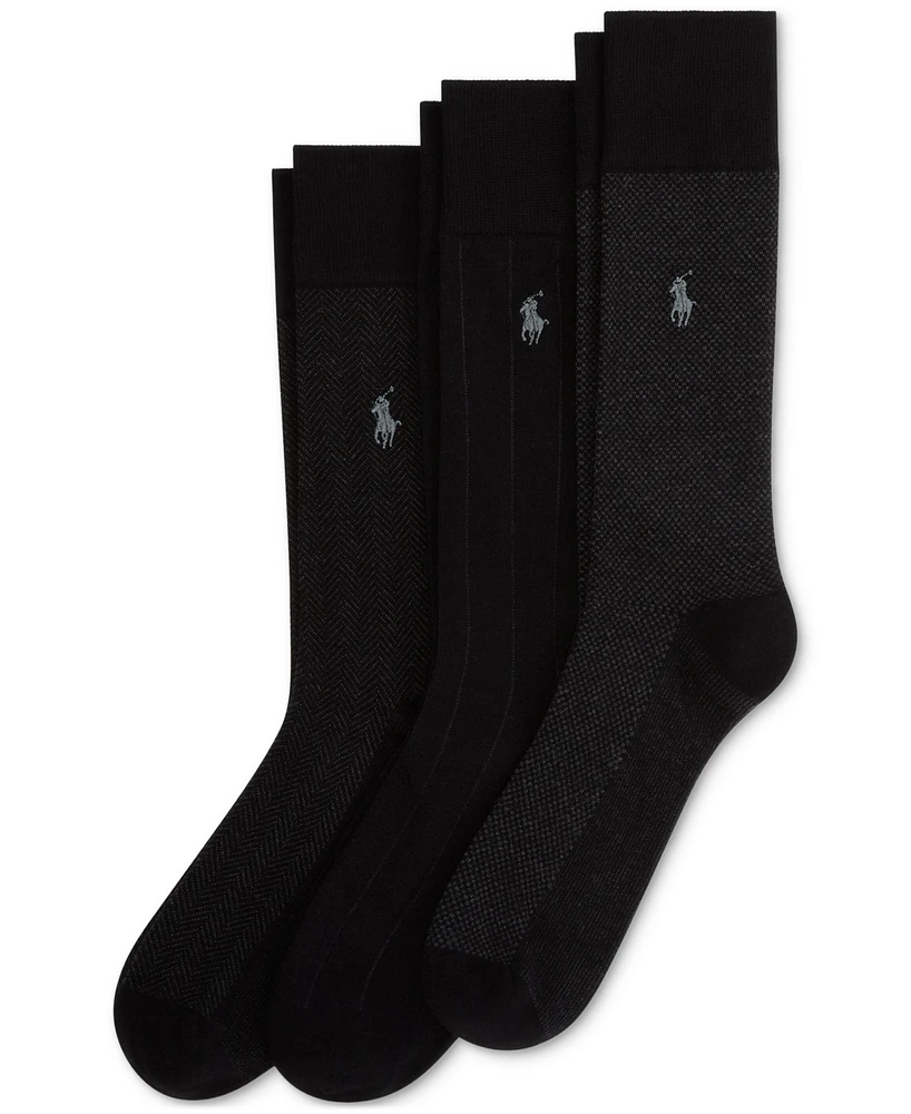 Polo Ralph Lauren Men's 3-Pk. Classic Gents Patterned Dress Socks