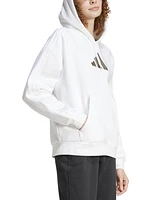 adidas Women's Holiday Graphic 3-Stripes Oversized Hoodie