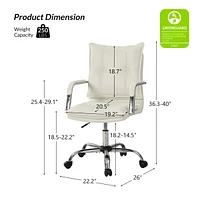 Modern Dwight Task Chair with Padded Arms
