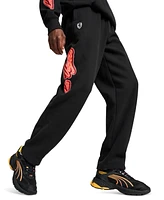 Puma Men's Ferrari Neon Race Relaxed-Fit Printed Sweatpants