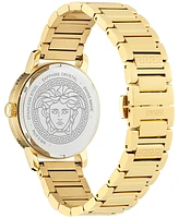 Versace Men's Swiss Gold Ion Plated Stainless Steel Bracelet Watch 40mm