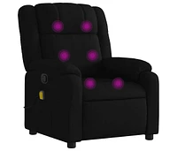 Massage Recliner Chair Black Fabric