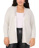 Vince Camuto Plus Rhinestone-Trim Cardigan Sweater, Created for Macy's