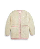 Polo Ralph Lauren Big Girls Quilted Teddy Fleece Reversible Jacket