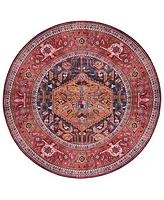 Safavieh Tucson Washable TSN127N 4'x4' Round Area Rug