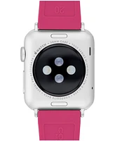 Coach Women's Pink Silicone Apple Watch Strap 38mm, 40mm, 41mm