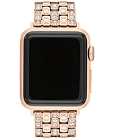 Coach Women's Rose Gold Stainless Steel with Crystals Apple Watch Strap 38mm, 40mm, 41mm