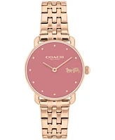 Coach Women's Elliot Rose Gold Stainless Steel Bracelet Watch 28mm