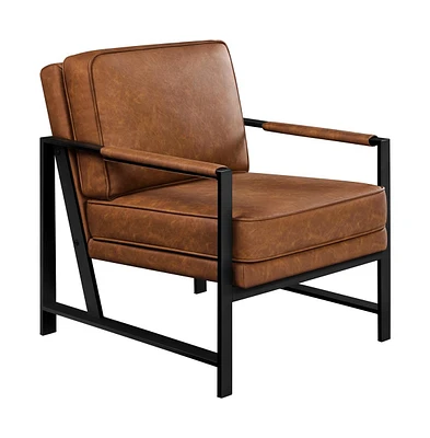 Yaheetech Retro Upholstered Lounge Chair Accent Chair