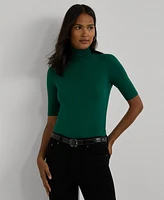 Lauren Ralph Women's Stretch Jersey Turtleneck