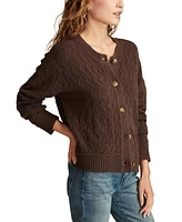 Lucky Brand Women's Slouchy Cable Knit Button-Front Cardigan