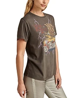 Lucky Brand Women's Eagle Moto Cotton T-Shirt