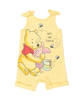 Disney Toddler Girls Minnie Mouse Winnie the Pooh Lion King Lilo & Stitch Simba Romper and Headband Newborn to