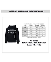 La Pop Art Girls Paw Christmas Tree Word Art Hooded Sweatshirt