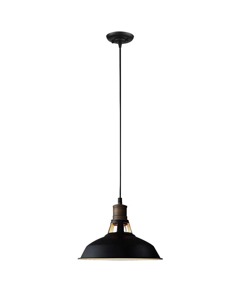 Moose Industrial Black Barn Pendant Light - 1-Light Loft Fixture