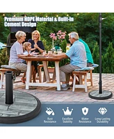 Sugift 35lbs Umbrella Base with Built-in Cement
