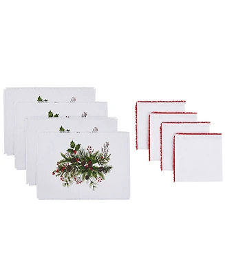 Avanti Pine Ivy Polyester 8 Piece Placemats/Napkins Set