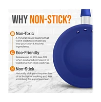 NutriChef 8'' Small Fry Pan with Lid - Non-stick Pan with Silicone Handle, Ceramic Coating Inside