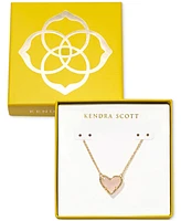 Kendra Scott 14k Gold-Plated Gemstone Heart Pendant Necklace, 15" + 2" extender