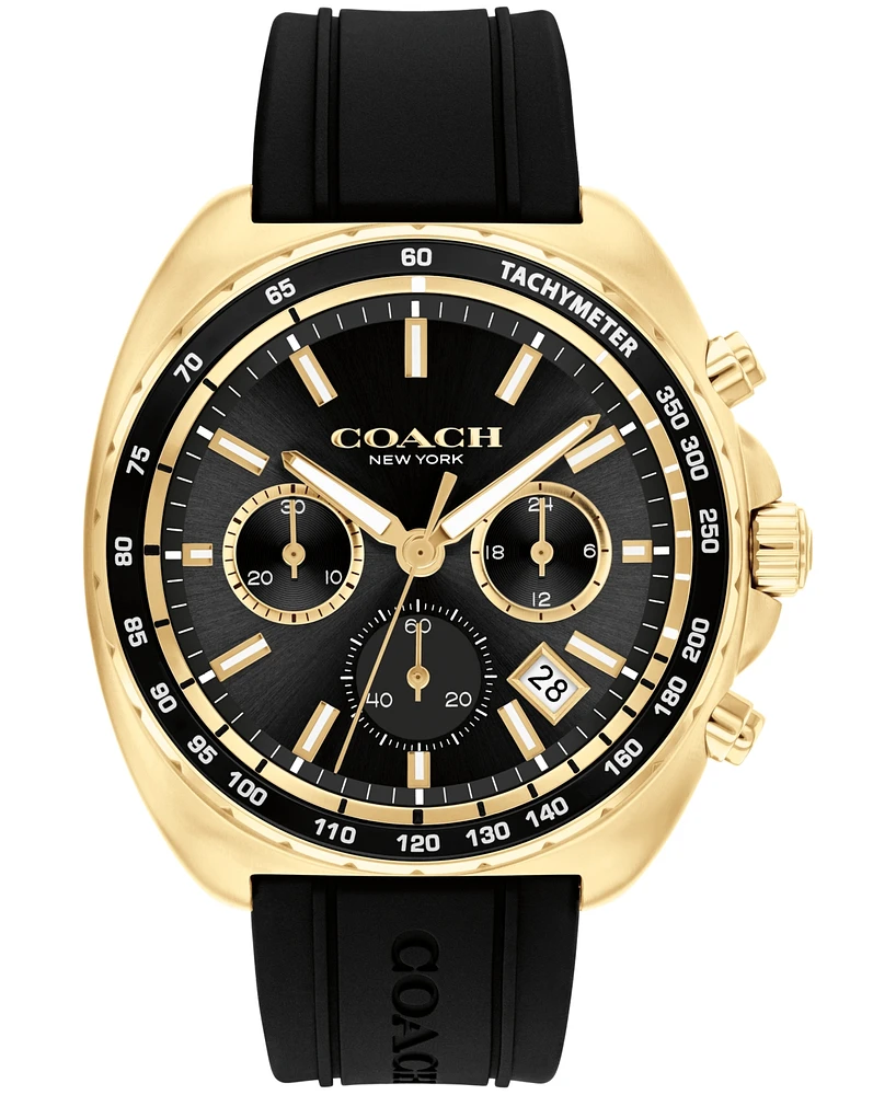 Coach Men's Charter Silicone Strap Watch 44.5mm