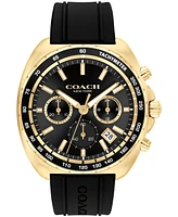 Coach Men's Charter Silicone Strap Watch 44.5mm