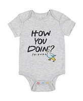 Friends Baby Boys [SizeRangeDescription1] 3 Piece Outfit Set: Bodysuit Pants Hat [SizeDescription1]