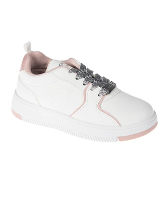 Bebe Little and Big Girls Court Low Top Emboss Script "B" Sneaker