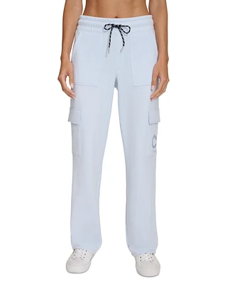 Calvin Klein Women's Active Embroidered-Logo Cargo Pants